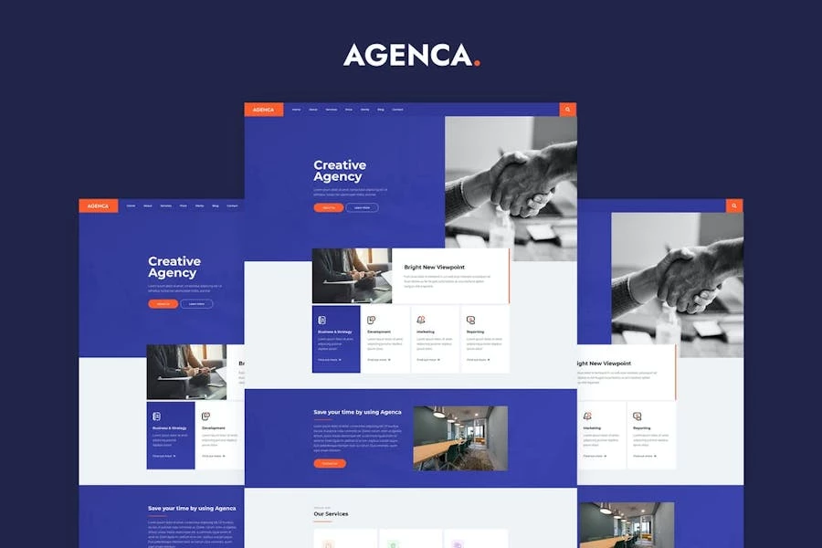 Agenca - Kit de plantillas Elementor para agencias creativas