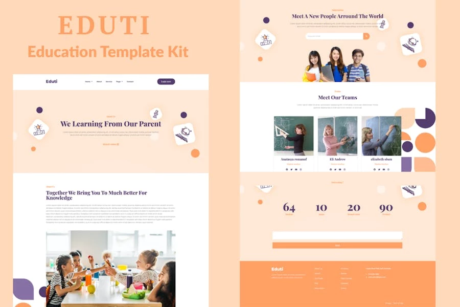 Eduti - Kit de plantillas educativas Elementor