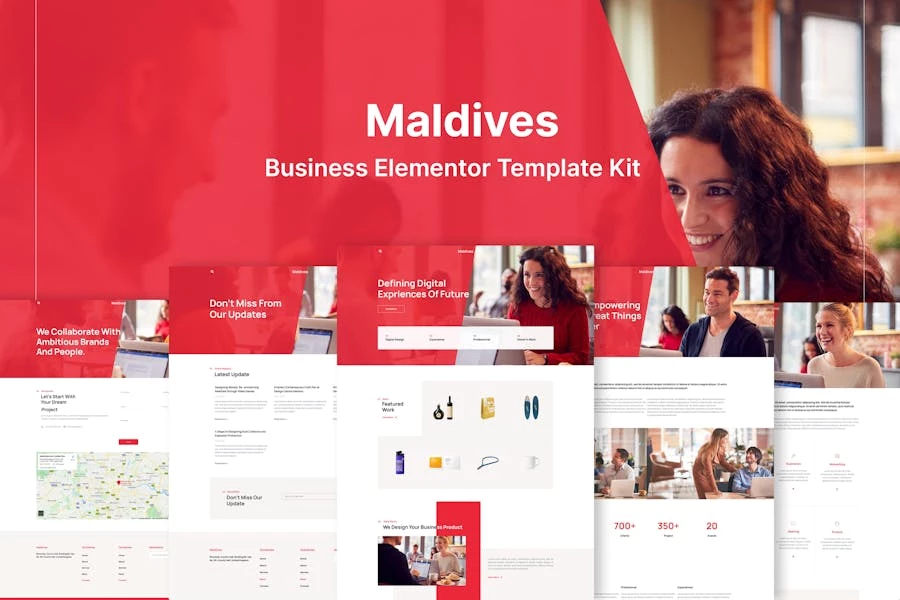 Maldivas - Kit de plantillas Elementor para empresas y agencias