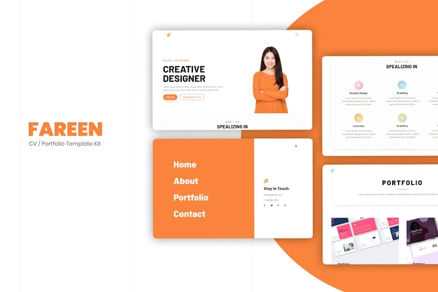 Farren - Kit de plantillas de currículum y currículum de Elementor