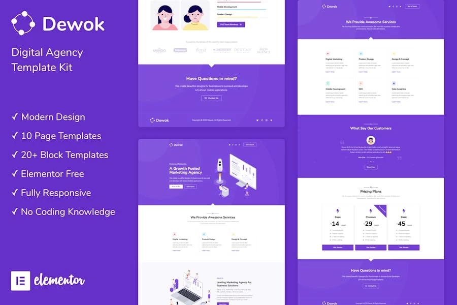 Dewok - Kit de plantillas para agencias digitales