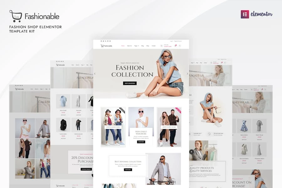 Moda - Template Kit Elementor para tienda de moda
