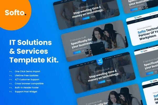 Template Kit de Softo IT Solutions & Business Elementor