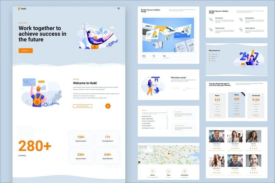 Hade - Kit de plantillas de Business Elementor