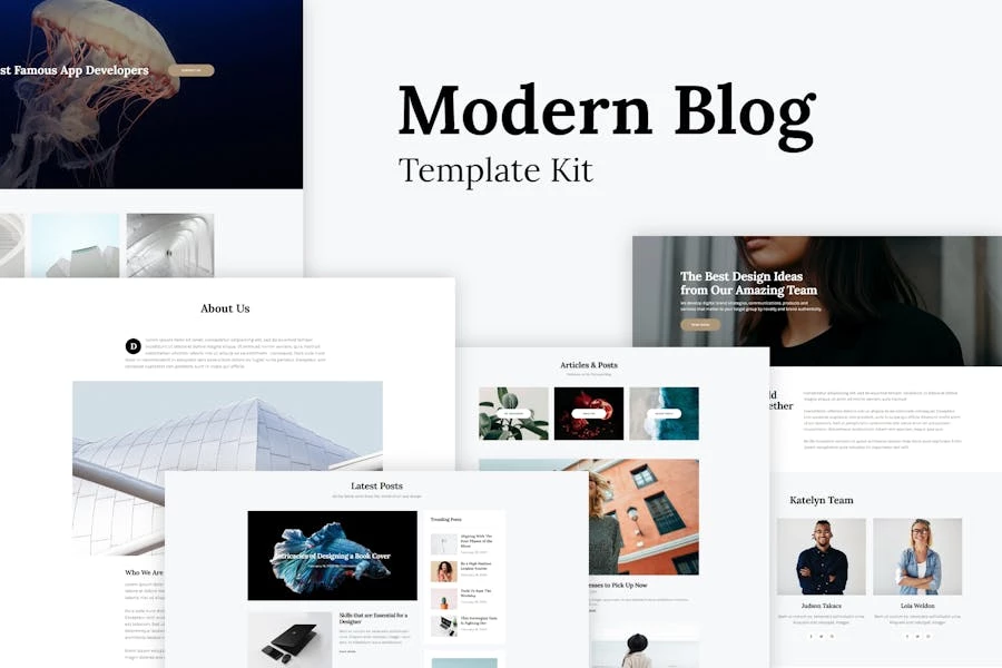 Katelyn - Template Kit de blog moderno