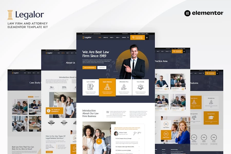 Legalor - Template Kit Elementor para bufete de abogados y abogados
