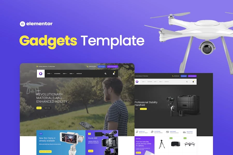 Bzzz - Template Kit Elementor de comercio electrónico de gadgets