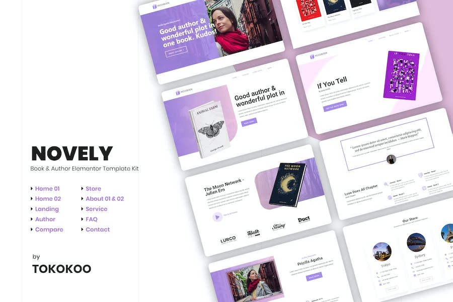Novely | Template Kit Elementor para librería