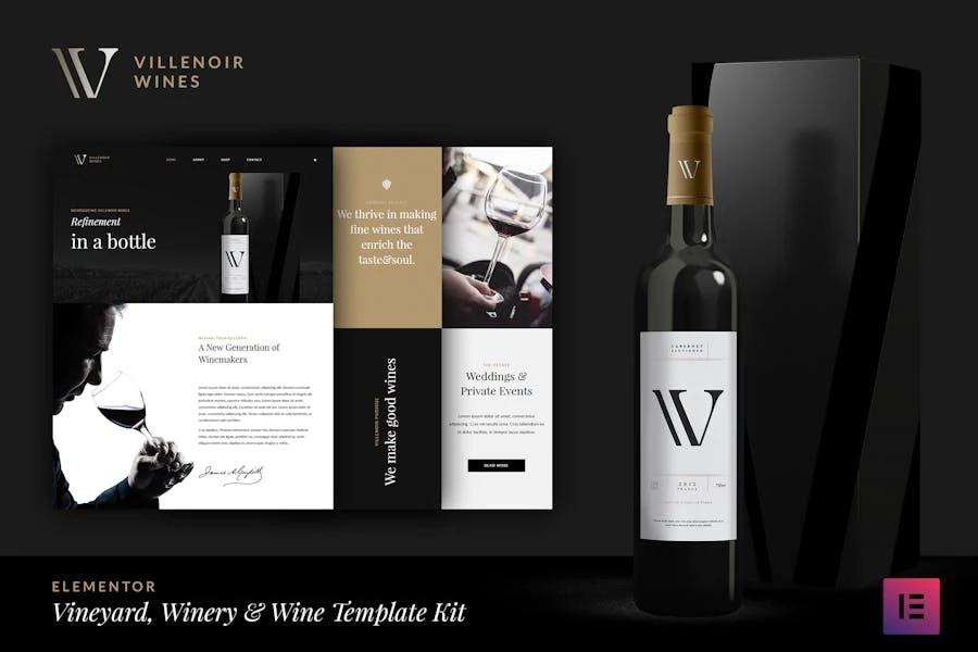 Villenoir - Template Kit de vino