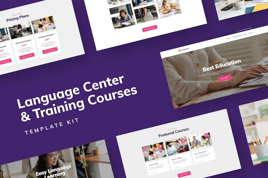 Educación a distancia - Template Kit para cursos de formación y centro de idiomas