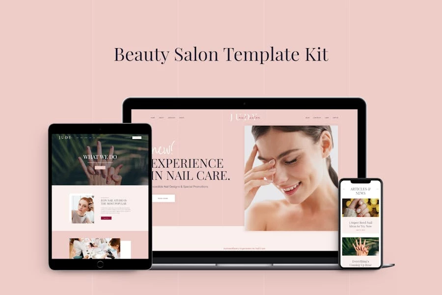 Judy - Kit de plantillas Elementor para salones de belleza
