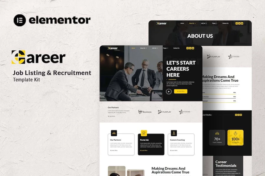 Carrera - Template Kit Elementor de reclutamiento laboral