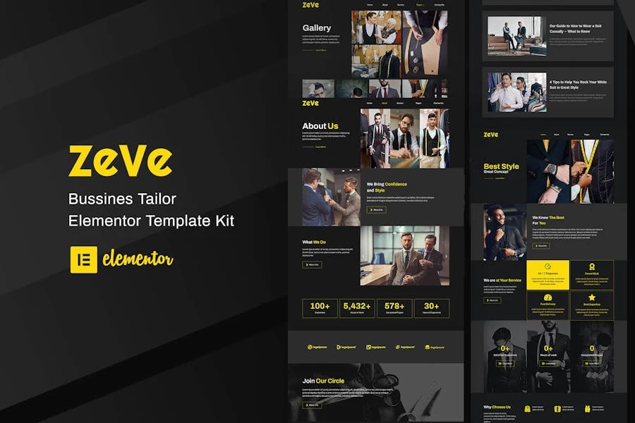 Zeve - Personalice el Kit de plantillas de Service Elementor