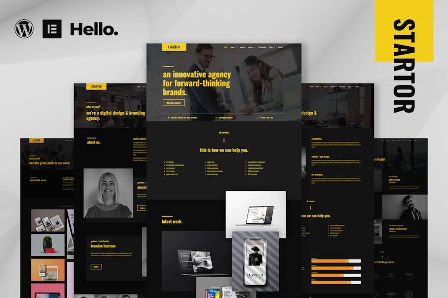 STARTOR - Template Kit Elementor para agencia y empresa