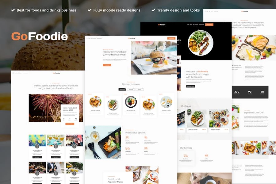 GoFoodie – Template Kit Elementor para cafeterías y restaurantes