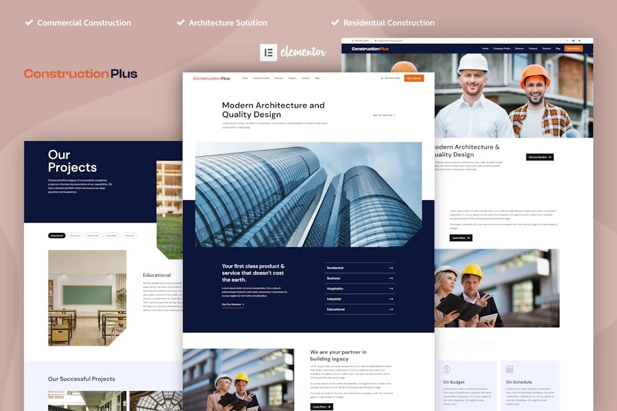 Construction Plus – Template Kit de Construction Elementor