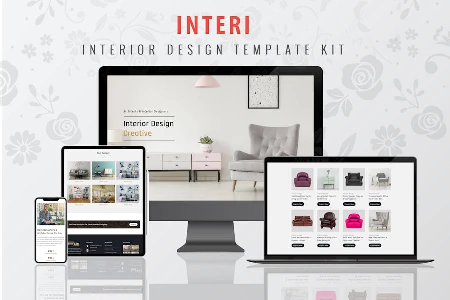 Interi – Kit de plantillas Elementor para diseño de interiores