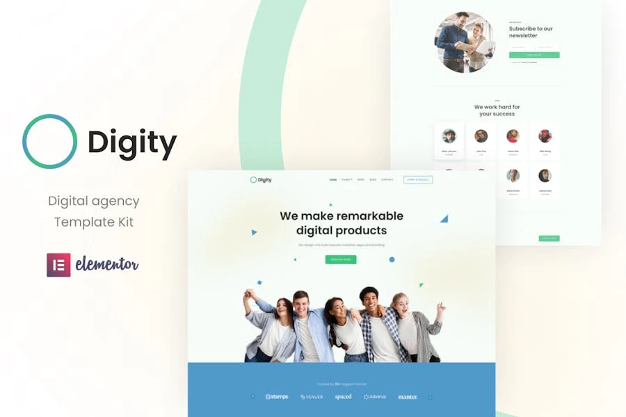 Digity – Kit de plantillas Elementor para agencias digitales