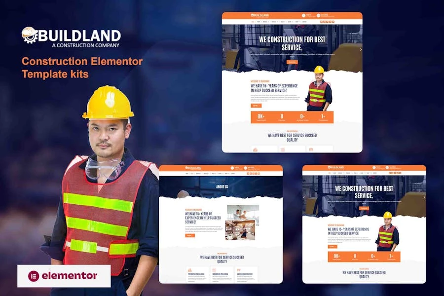 Buildland – Template Kit Elementor para empresas de construcción
