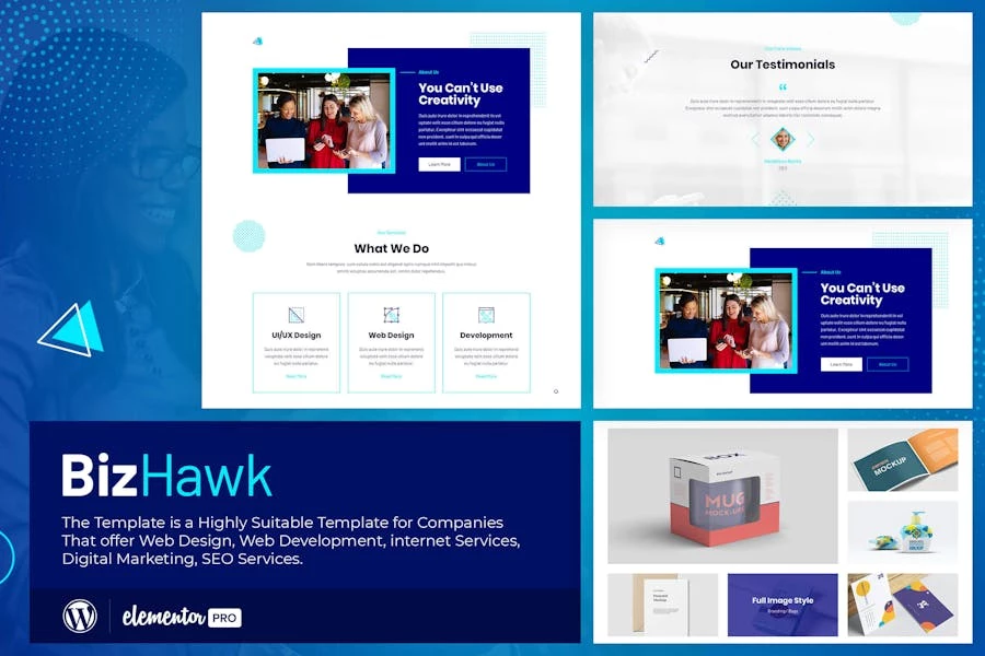 BizHawk – Template Kit Elementor para Agencia Corporativa
