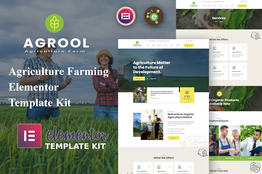 Agrool – Template Kit Elementor para agricultura y agricultura