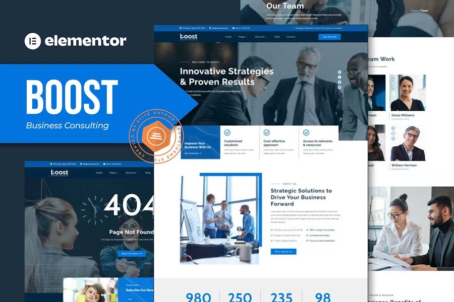 Boost – Template Kit Elementor para consultoría empresarial