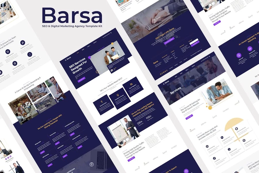 Barsa – Kit de plantillas para agencias de SEO y marketing digital