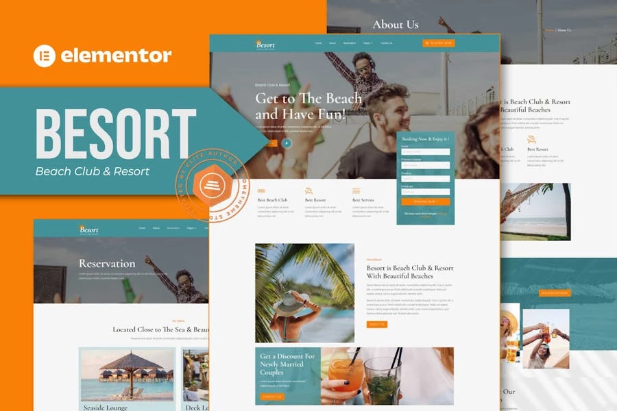 Besort – Template Kit Elementor para club de playa y resort