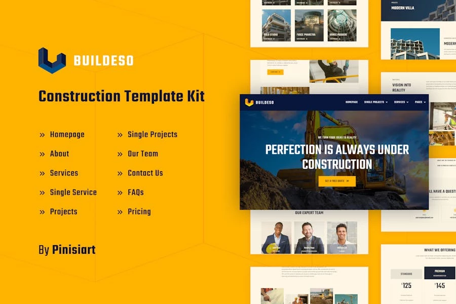Buildeso – Template Kit de elementos de construcción y construcción