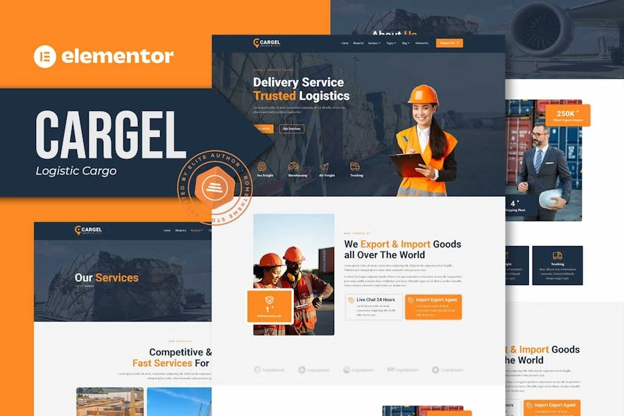 Cargel – Template Kit Elementor de carga logística