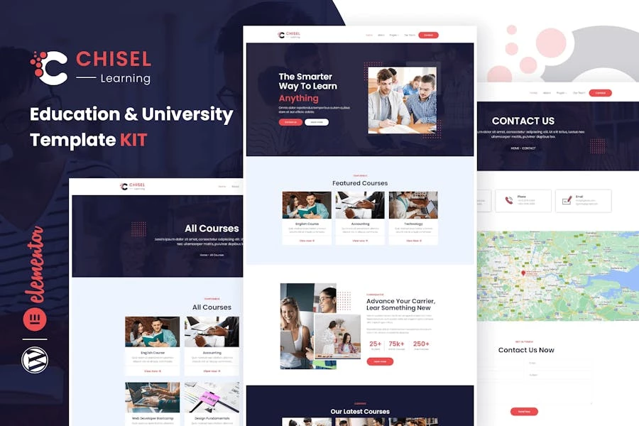 Chisel – Template Kit Elementor para educación y universidad
