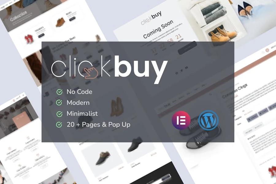 Clickbuy – Template Kit Elementor Pro para tienda de zapatos