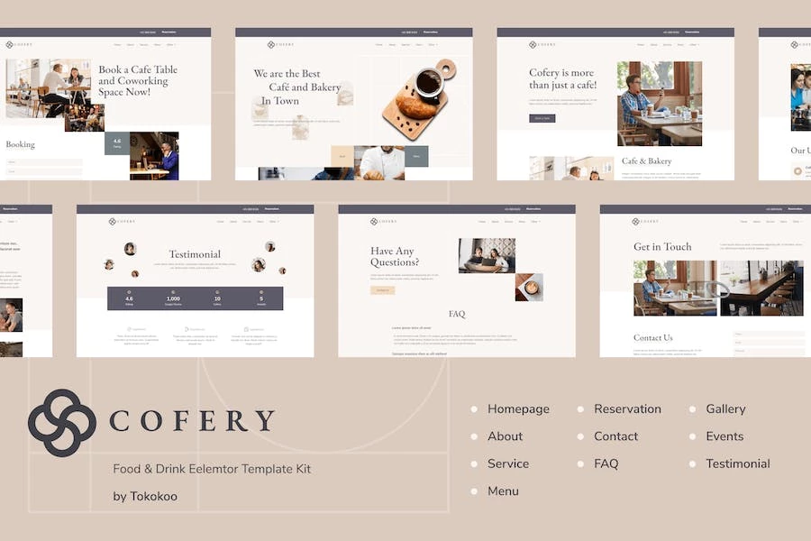 Cofery | Template Kit Elementor para restaurantes y cafés