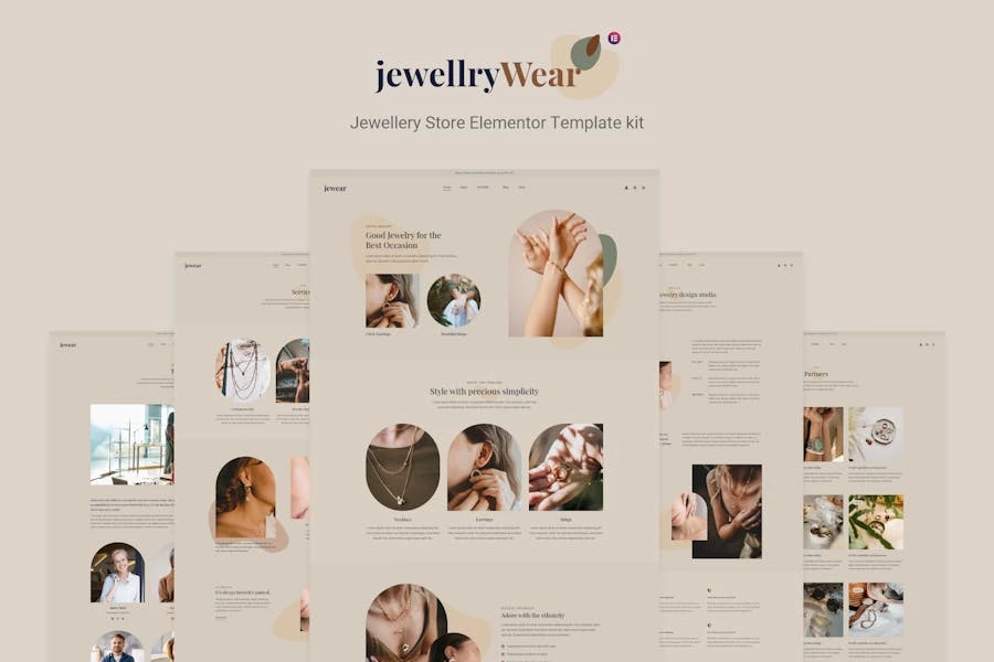 JewellryWear – Kit de Plantillas Elementor para comercio electrónico