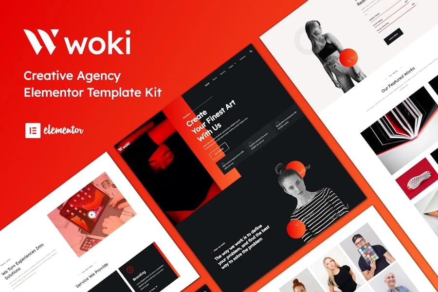 Woki – Template Kit Elementor para Agencia creativas