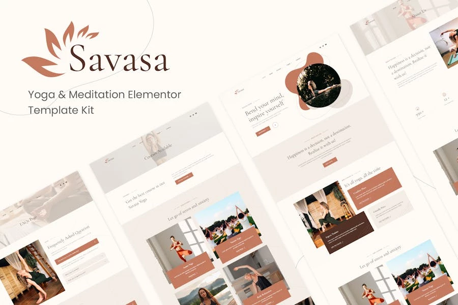 Savasa – Template Kit Elementor para yoga y meditación