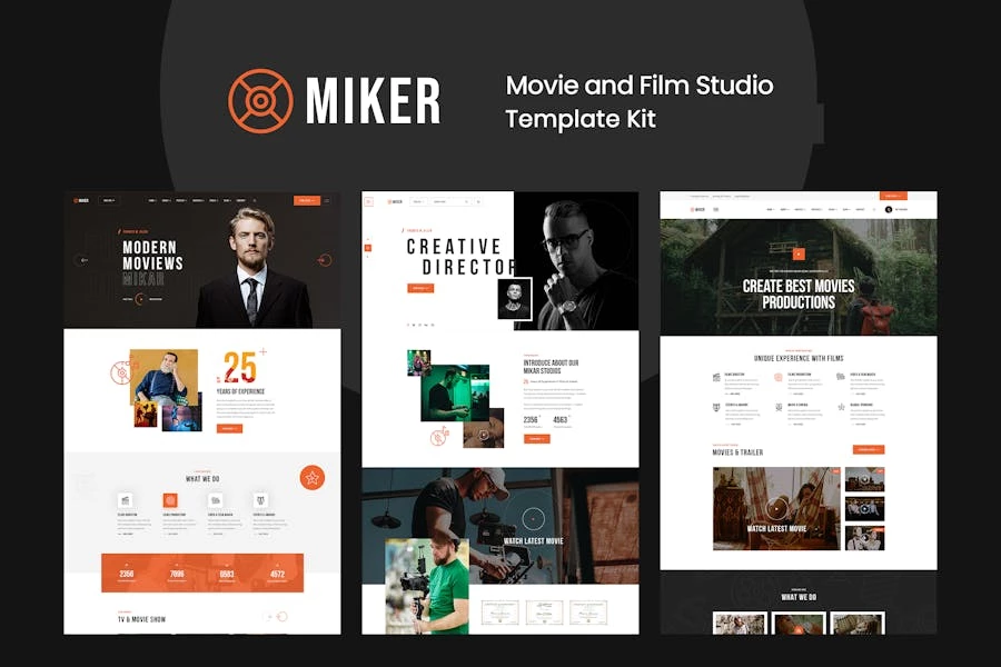 Miker – Template Kit Elementor para estudio de cine y cine