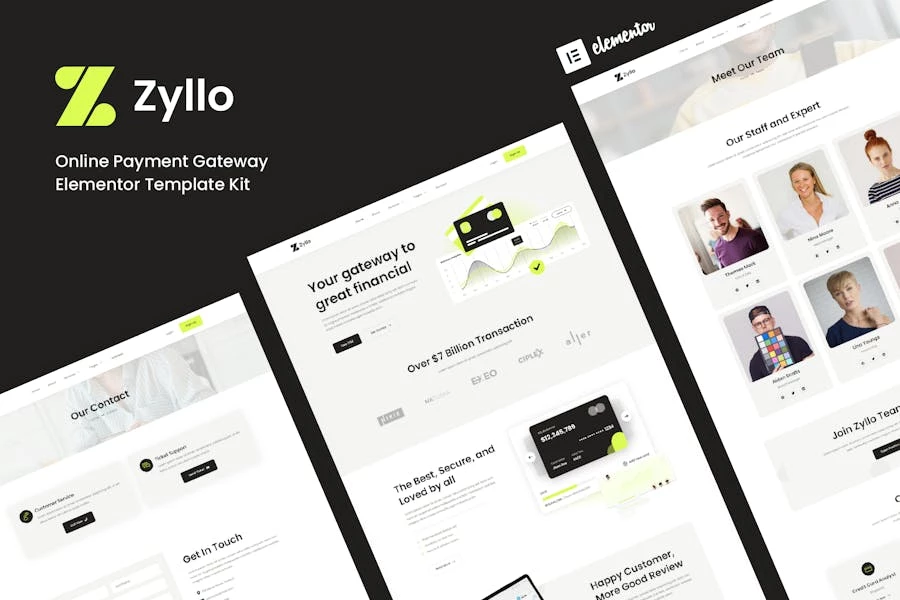 Zyllo – Template Kit Elementor para pasarela de pago en línea