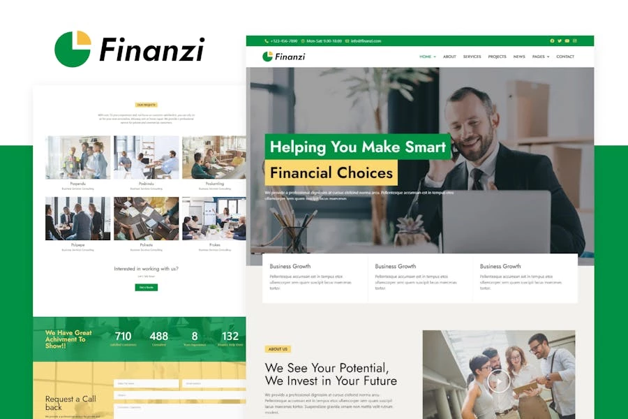 Finanzi – Kit de plantillas Elementor para finanzas y negocios