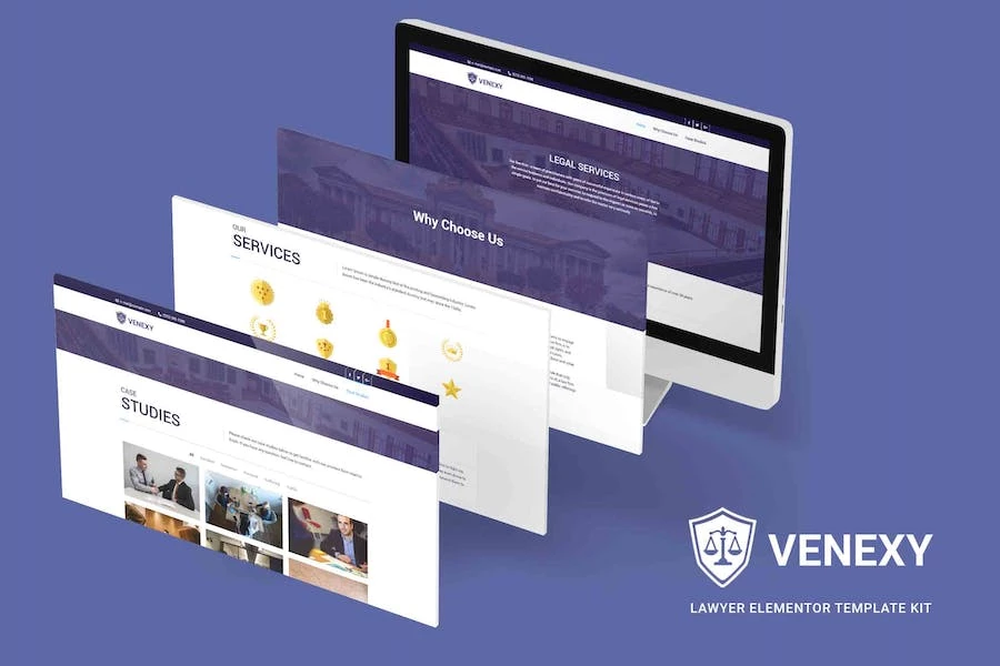 Venexy – Kit Elementor para abogados