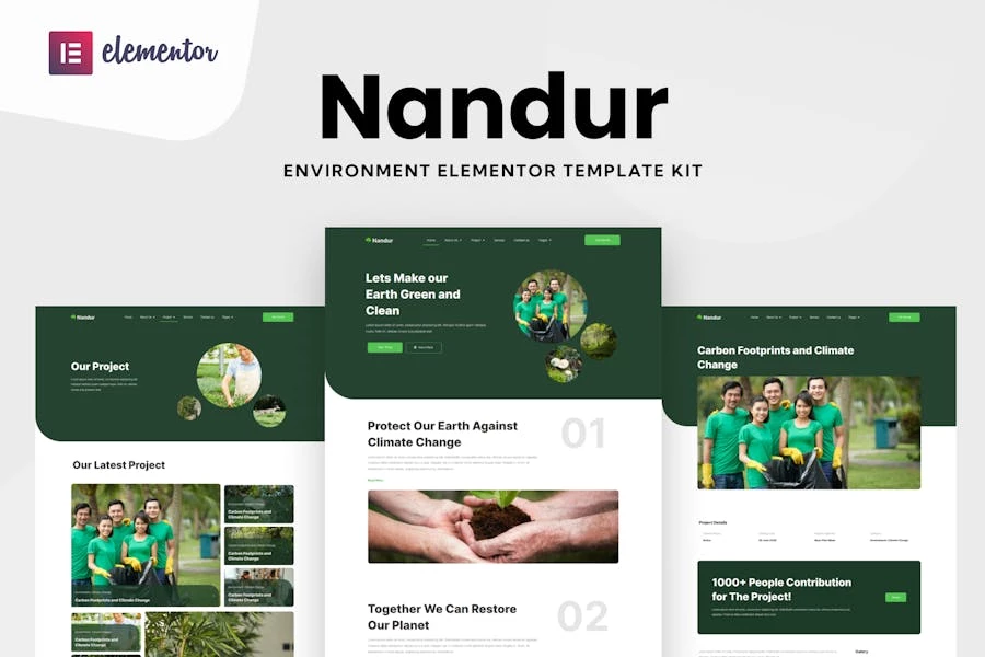 Nandur – Kit de plantillas ambientales de Elementor