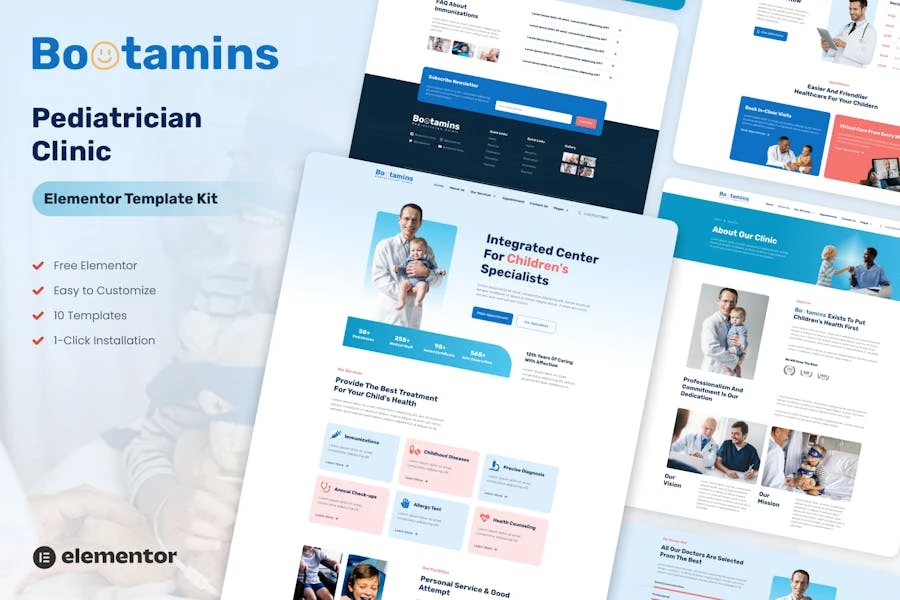 Bootamins – Template Kits para clínicas pediátricas