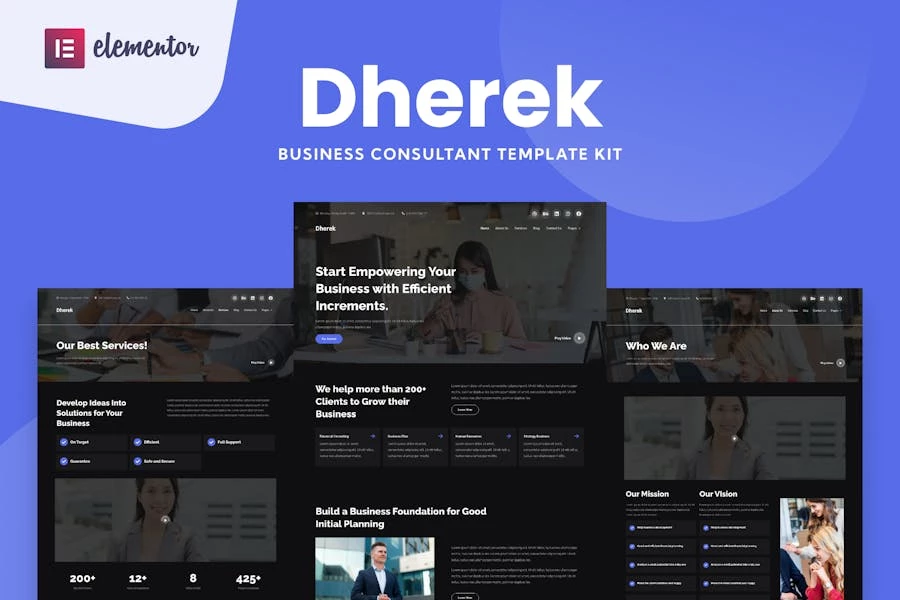 Dherek – Plantilla de sitio web para consultores de negocios
