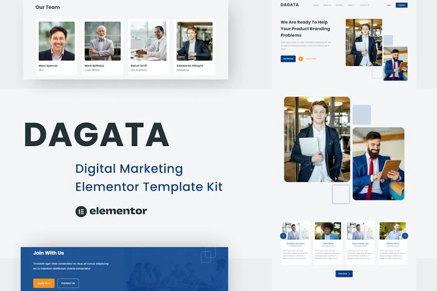 Dagata – Kit de plantillas Elementor de marketing digital