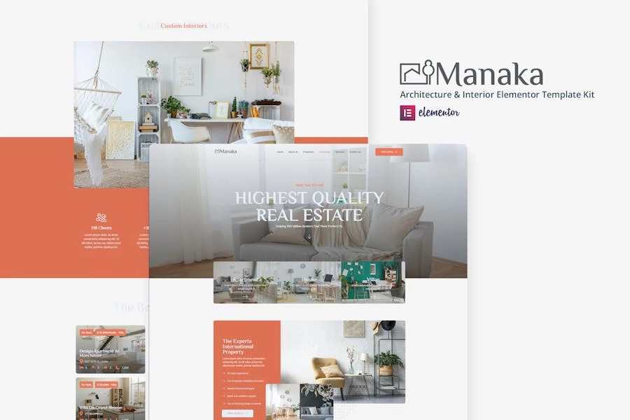 Manaka – Template Kit para elementos de arquitectura e interiores