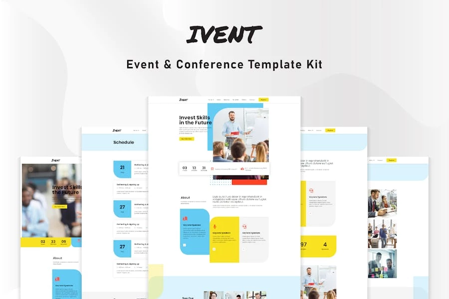 Ivent – Kit de plantillas Elementor para eventos y conferencias