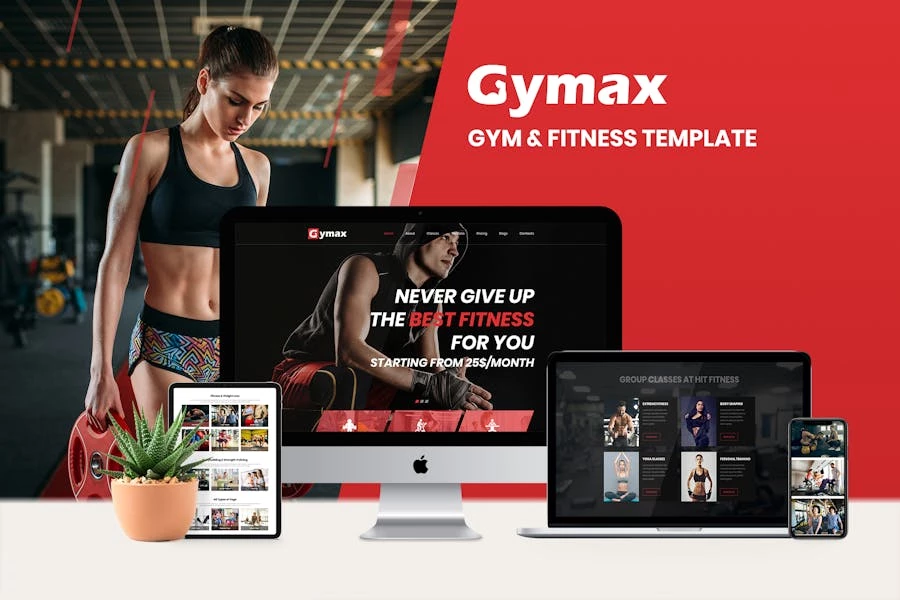 Gymax – Template Kit Elementor para gimnasio y acondicionamiento físico
