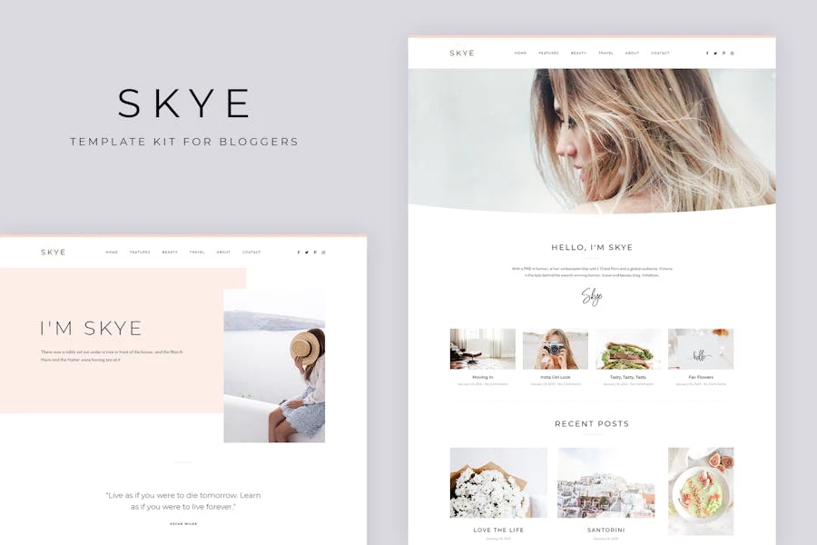 Skye – Kit moderno de plantillas de blog Elementor