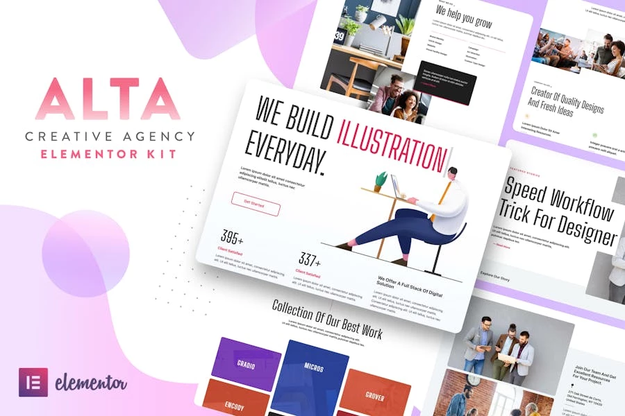 ALTA – Template Kit Elementor para Agencia creativas