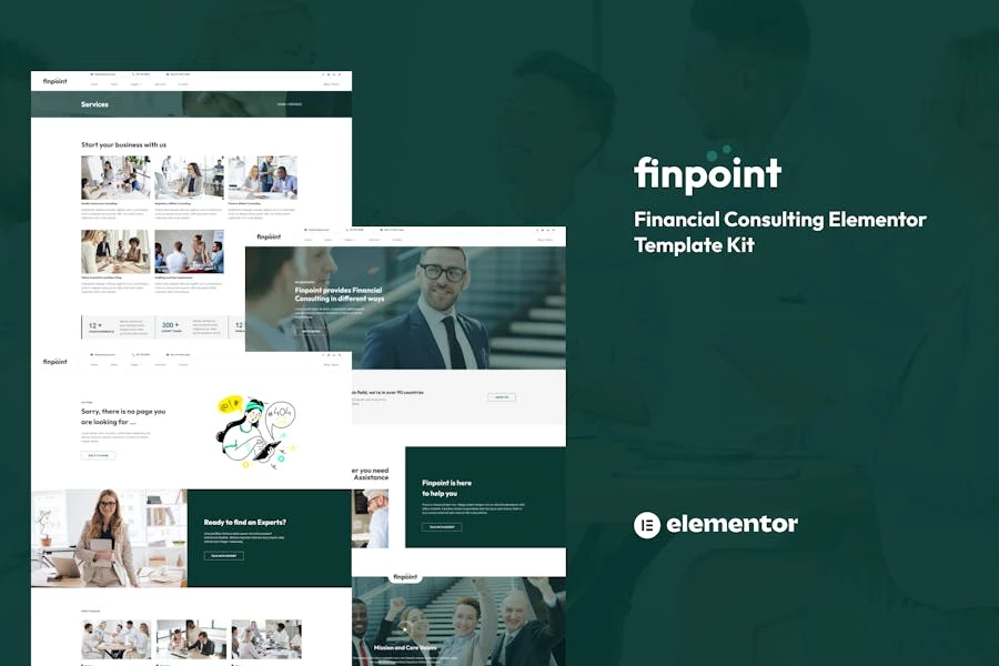 Finpoint – Kit de plantillas Elementor para consultoría financiera